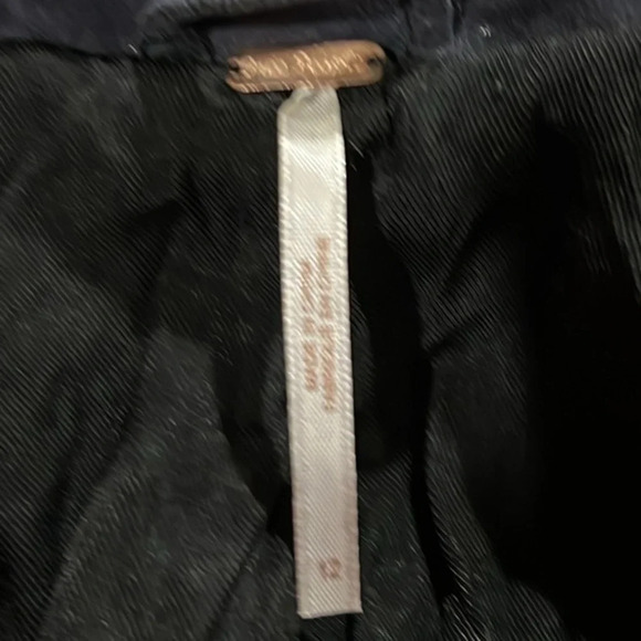 Free People Blue Vegan Leather/Suede Moto Jacket – Size Large - Picture 9 of 12